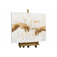 ACRYLBILD HANDGEMALT 100/70 cm - Beige, Holz/Textil (1.84/70cm) - KUNSTLOFT