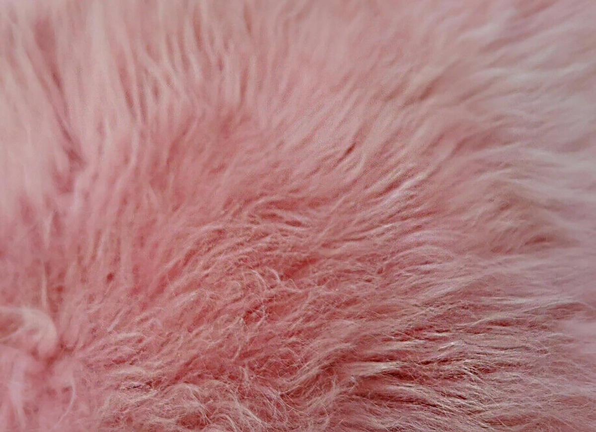 LAMMFELL Öko bunt gefärbt weich Fell Teppich Rose ca. 90 cm - Rosa, Fell (50/90cm) - Provellus