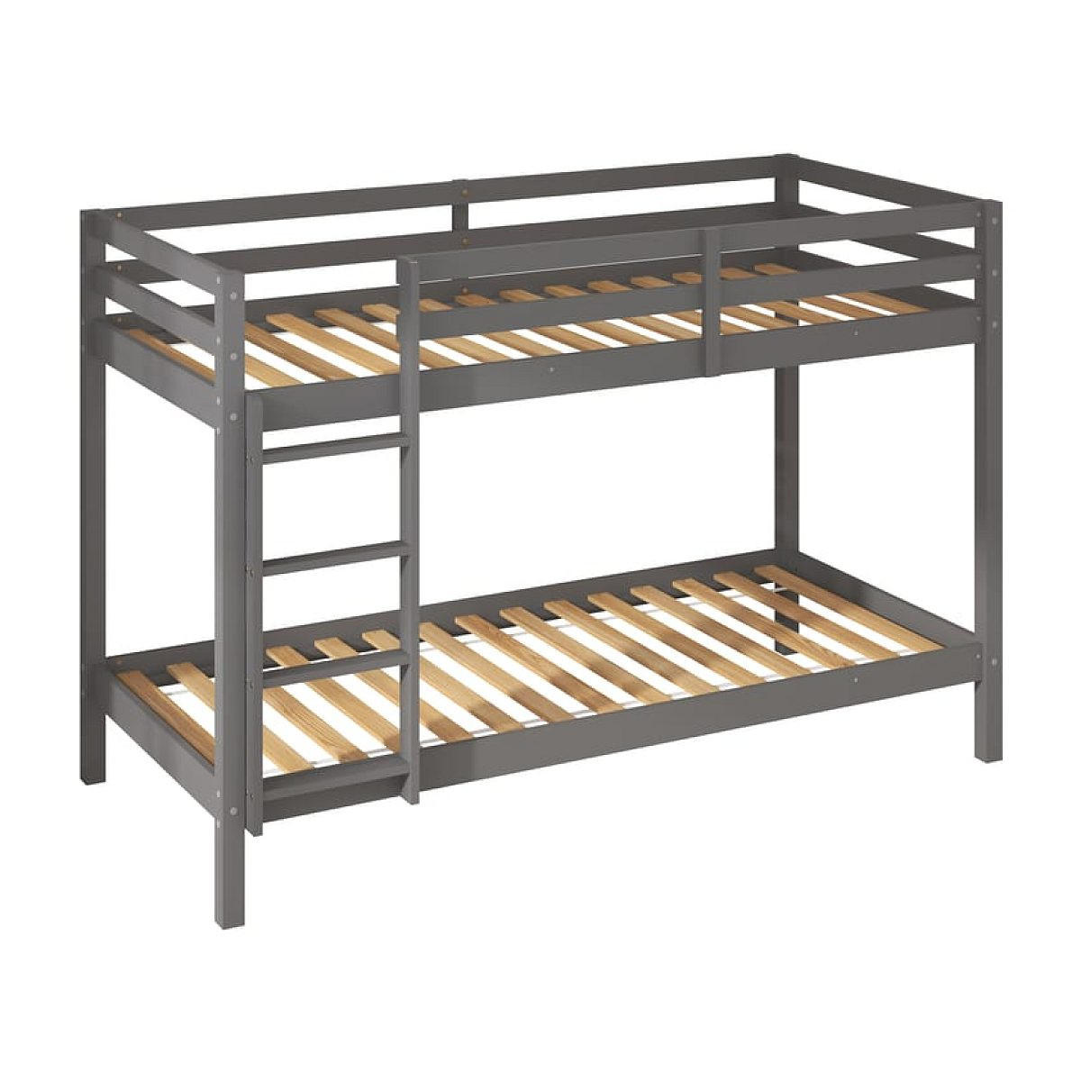ETAGENBETT Jip + Matratze - Grau, Holz - Sunny