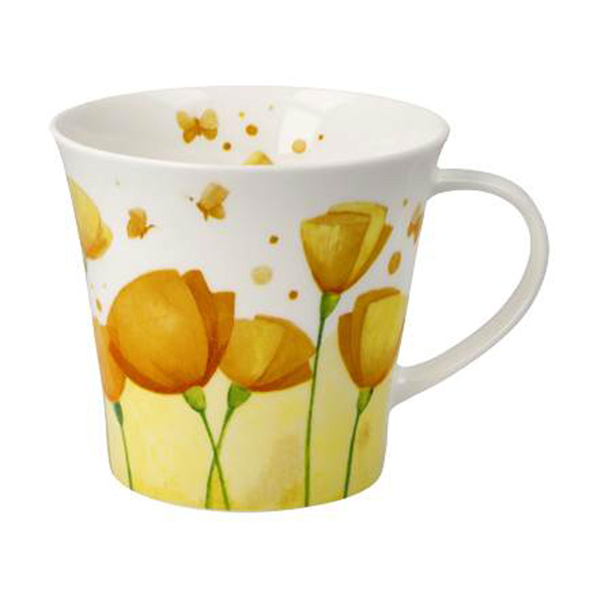 TEETASSE Fiore - Sunshine, Fine Bone China, gelb - Gelb, Keramik (0.35L) - Goebel