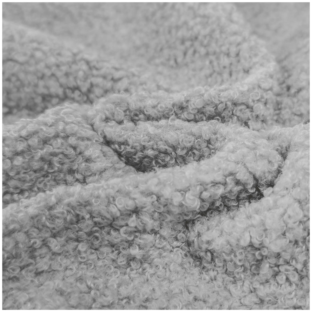 BOUCLESTOFF Quelle Hellgrau– 315 g/m², 140 cm breit, weich & robust, feuer- & UV-resistent - Hellgrau, Textil (140/100cm) - Dreamroots