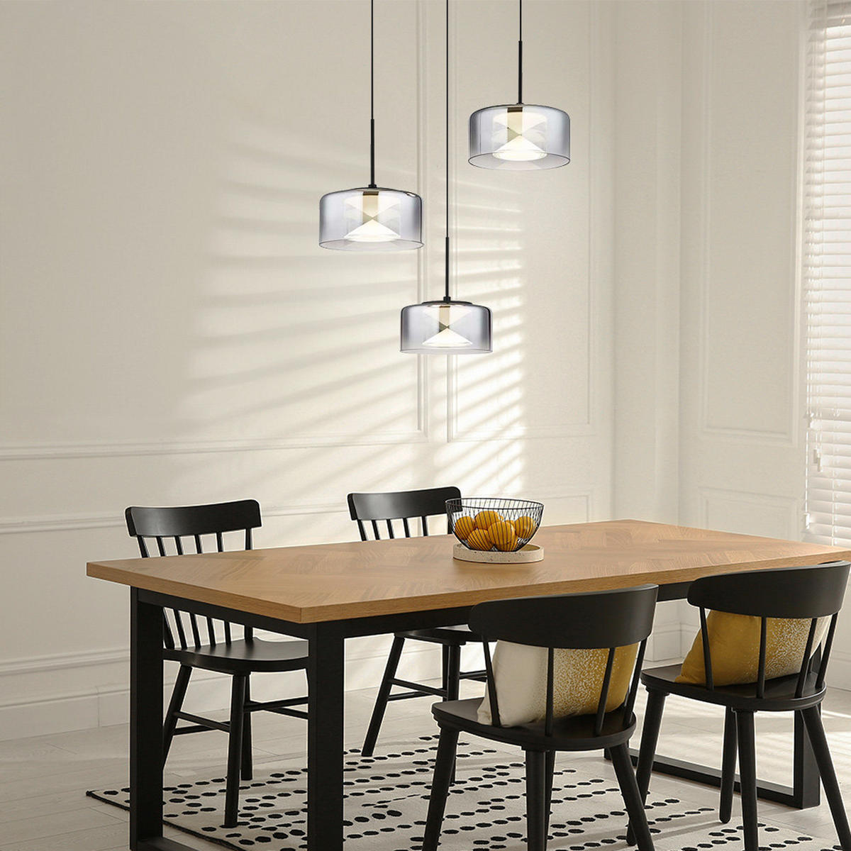 LED HÄNGELEUCHTE Glas Grau Rauchoptik - Grau, Glas (40/39/150cm) - Globo Lighting