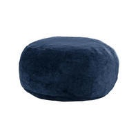 SITZSACK 3FT Blau Schaumstoff - Blau, Kunststoff (90/50/90cm) - Beauniv