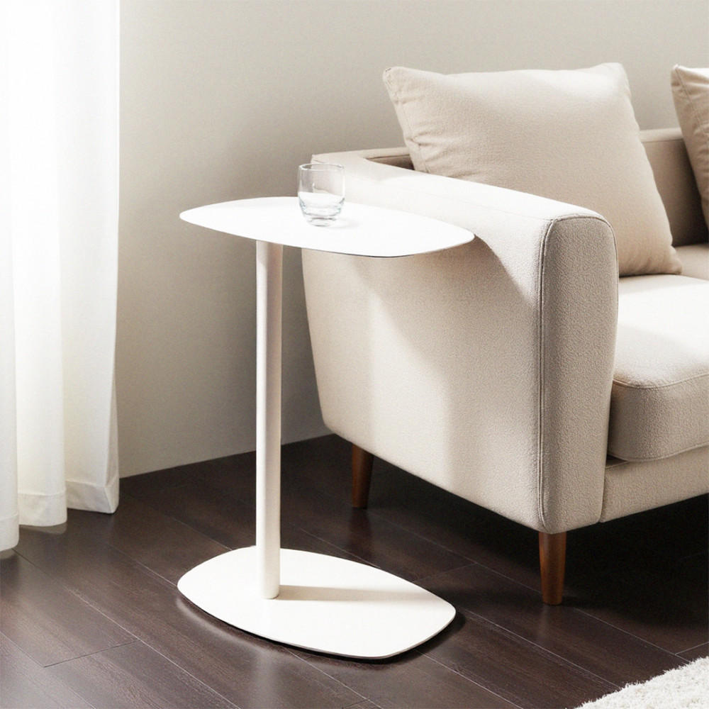 METALL-BEISTELLTISCH H66cm - Sidy - Beige - Beige, Metall (28/42/66cm) - Drawer