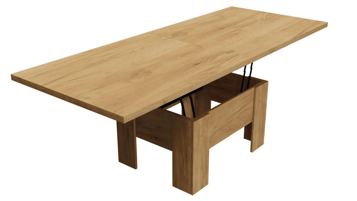 TISCH LONG - Eiche San Remo, Holzwerkstoff (80/100/53cm) - Meblini