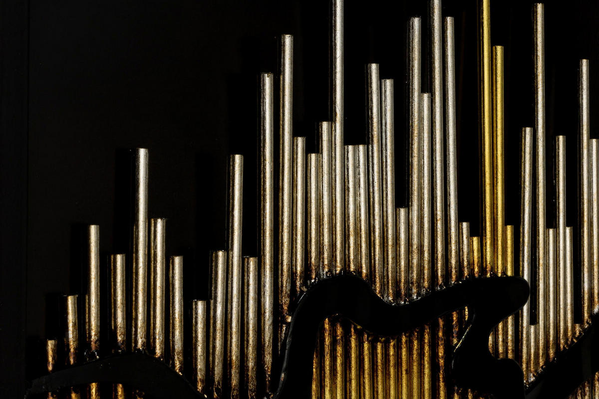 METALLBILD Gold 120/60 cm - Silberfarben/Goldfarben, Metall (7.95/60cm) - KUNSTLOFT