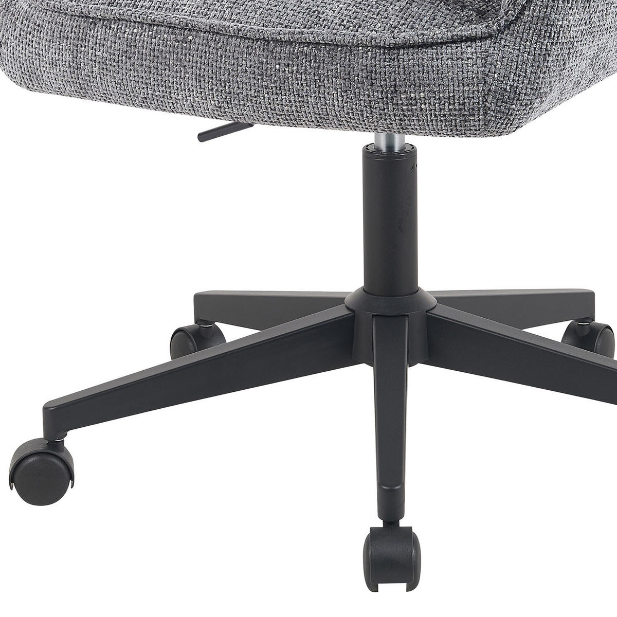 BÜROSTUHL Mika-Sven - Schwarz/Grau, Textil/Metall (59/81/66cm) - DUBI Möbel