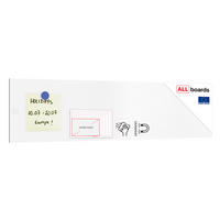 MAGNETPLATTE rahmenloses SLIMboard - Magnetisches trocken abwischbares Whiteboard 60x15 cm - Weiß, Metall (60/15/0.3cm) - ALLboards