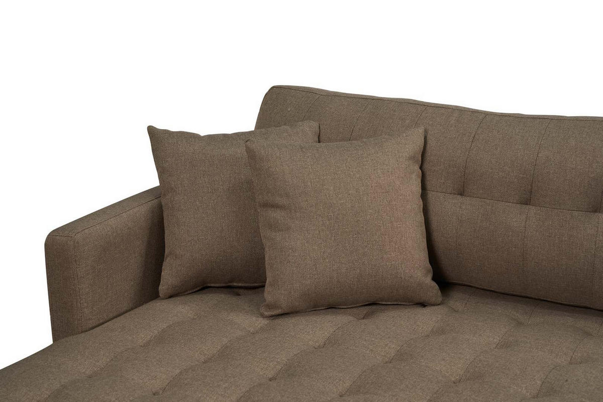 ECKSOFA Stoff braun - Braun, Textil (290/177cm) - ebuy24