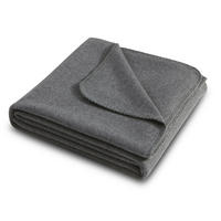 FLEECEDECKE eco-line dunkelgrau meliert 140/190 cm Ketteleinfassung Anti-Pilling - Dunkelgrau, Textil (140/190cm) - wometo