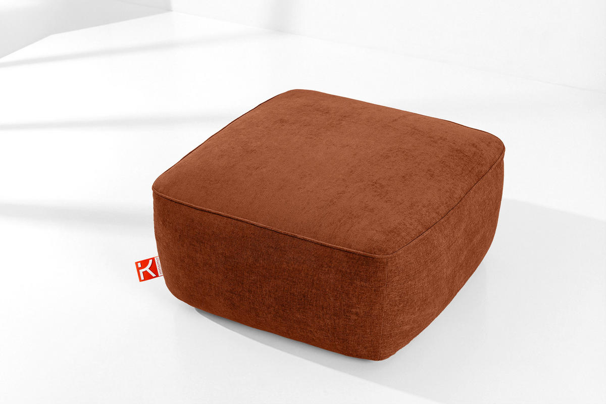 SITZHOCKER FUBBO, Rot - Rot, Holz/Holzwerkstoff (80/44/80cm) - KONSIMO®