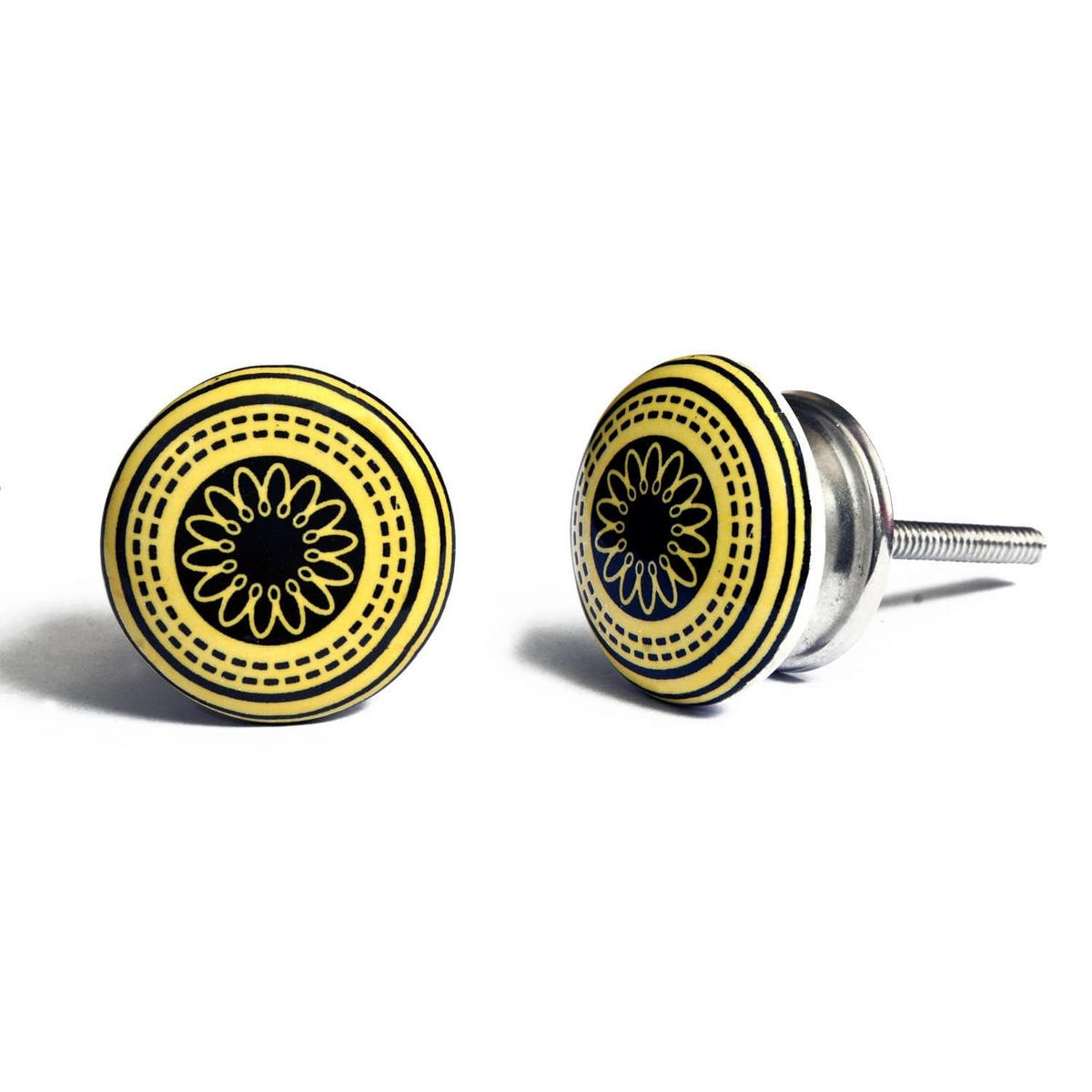 KERAMIKKNÖPFEN Set mit 10 in verschiedenen Farben und Formen 40 mm Durchmesser - Multicolor, Keramik (4/4/6.9cm) - Nacnic