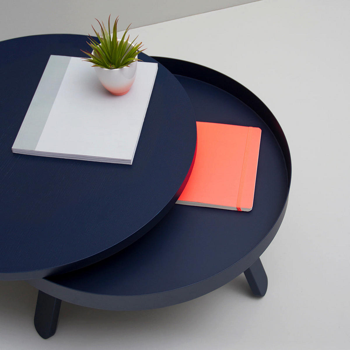 COUCHTISCH Batea M mit Stauraum - Blau, Holz (62/62/35cm) - Woodendot