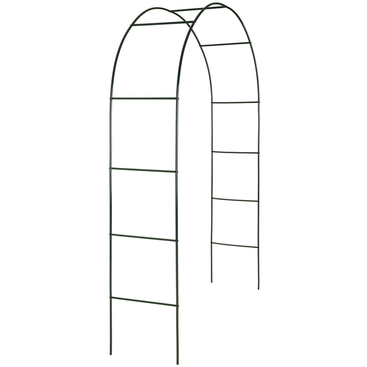 ROSENBOGEN ,140 x 40 x 240 cm,grün - Grün, Metall (40/240/140cm) - tectake