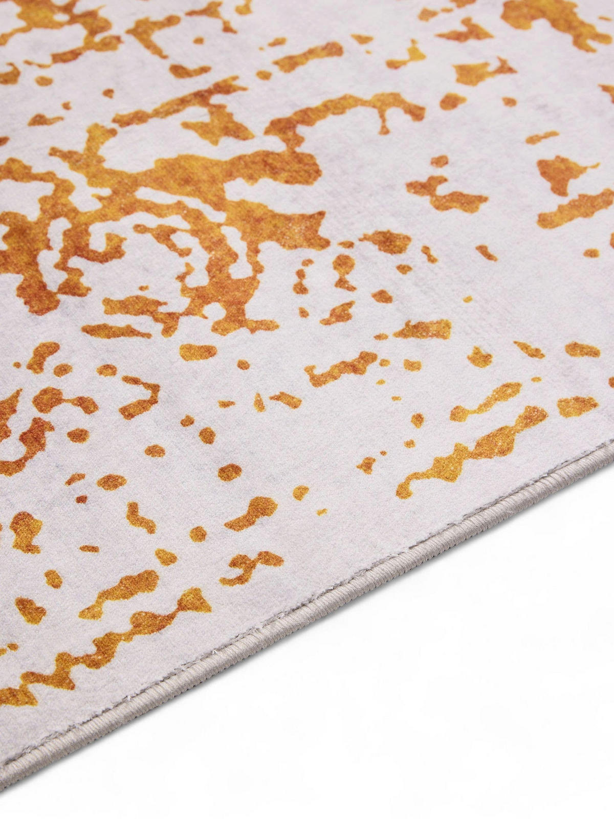 VINTAGE-TEPPICH Miray waschbar 200/300 cm - Orange/Grau, Kunststoff (200/300cm) - benuta Nest