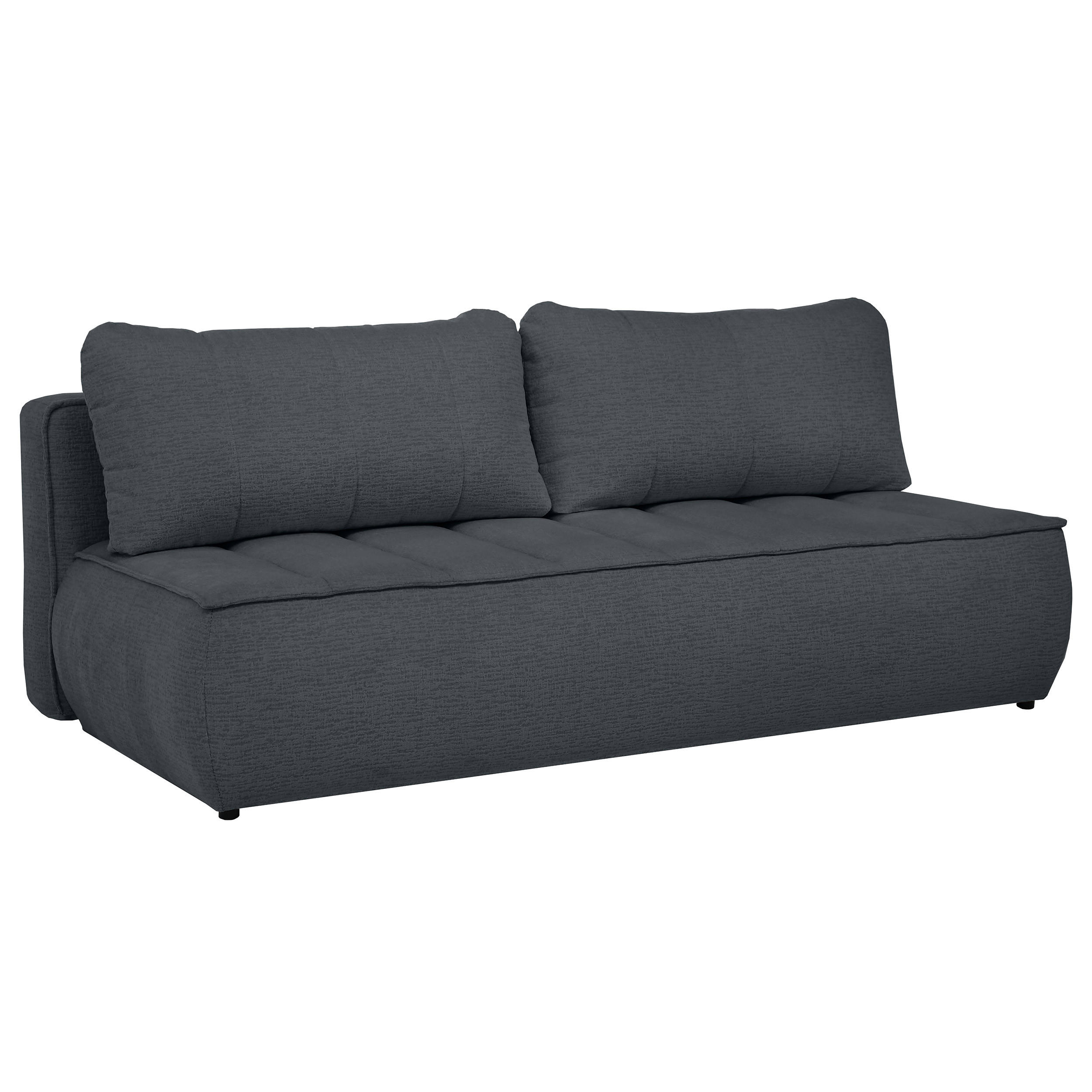 SCHLAFOSOFA Doris mit Schlaffunktion und Bettkasten, DL-System, Schwarz - Schwarz, Textil (210/88/100cm) - Beautysofa