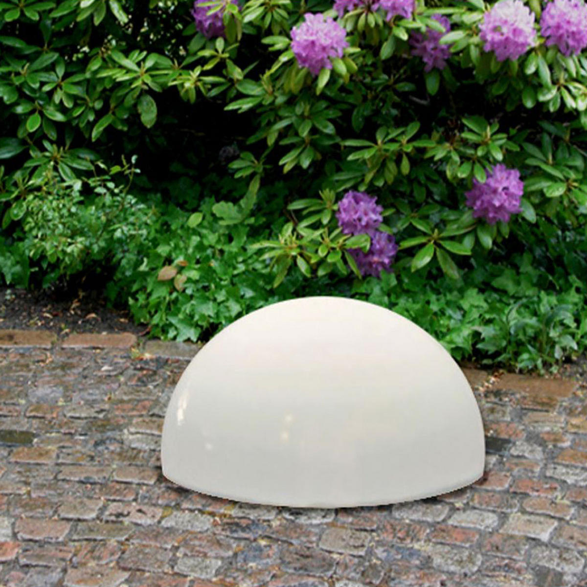 LED AUSSENLEUCHTE Halbkugel Weiß - Weiß, Kunststoff (20/20/10cm)