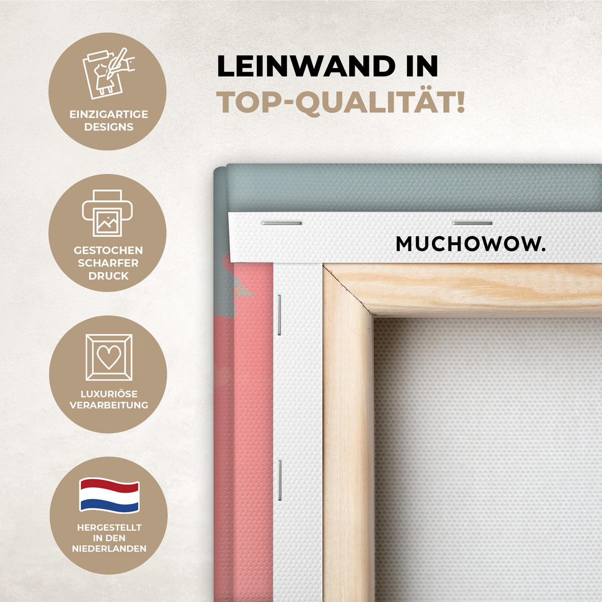 LEINWANDBILD Segelboot - Rosa Meer - Sonnenuntergang - Berge Deko Groß 90x90 cm - Rosa, Textil (90/90cm) - MuchoWow