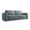 3-SITZER SOFA mit Schlaffunktion Chenille Stoff Blau - Blau/Blaugrau, Kunststoff/Textil (242/91/100cm) - Makamii