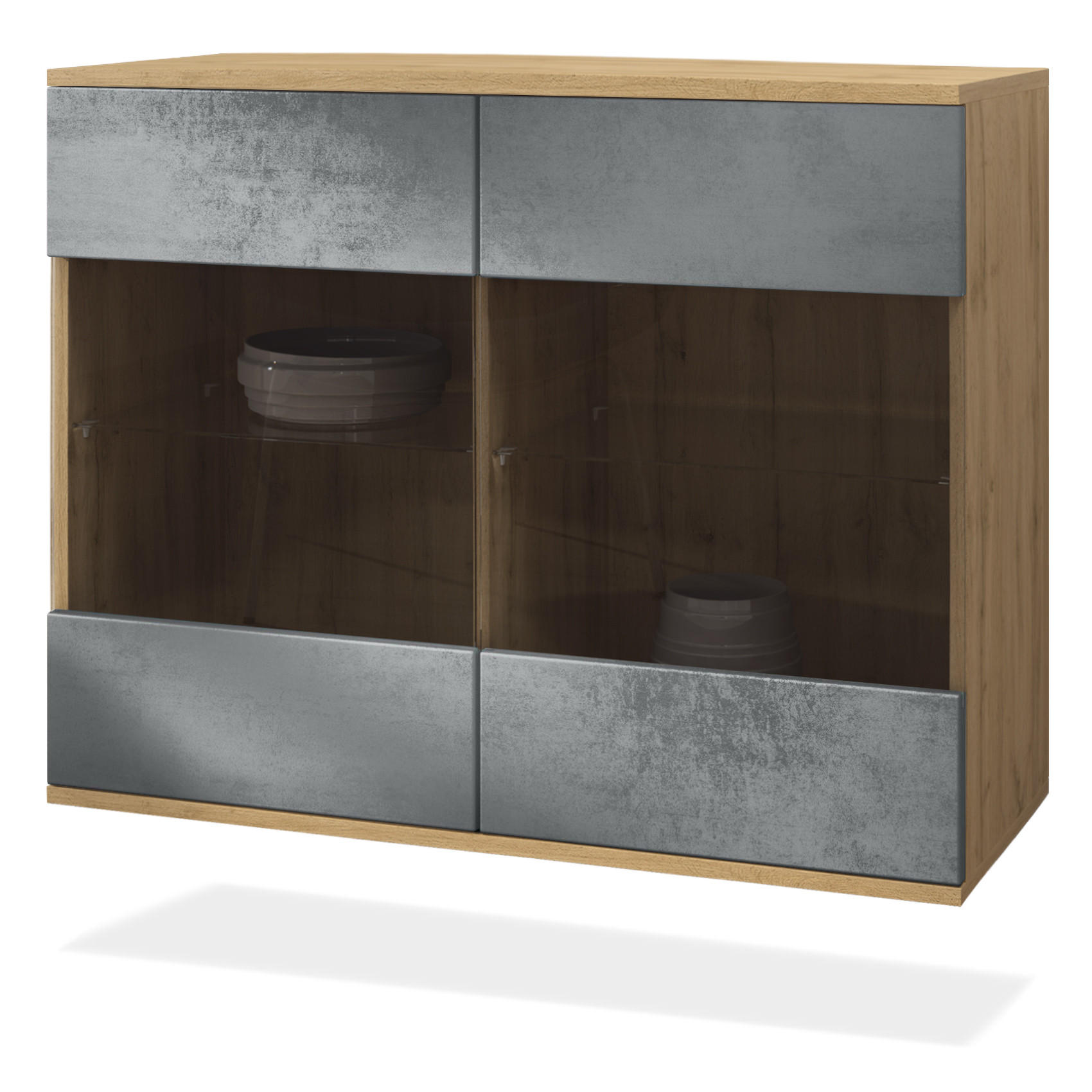 Vladon Kommode Dunkelgrau 92.5x73.5x35 cm