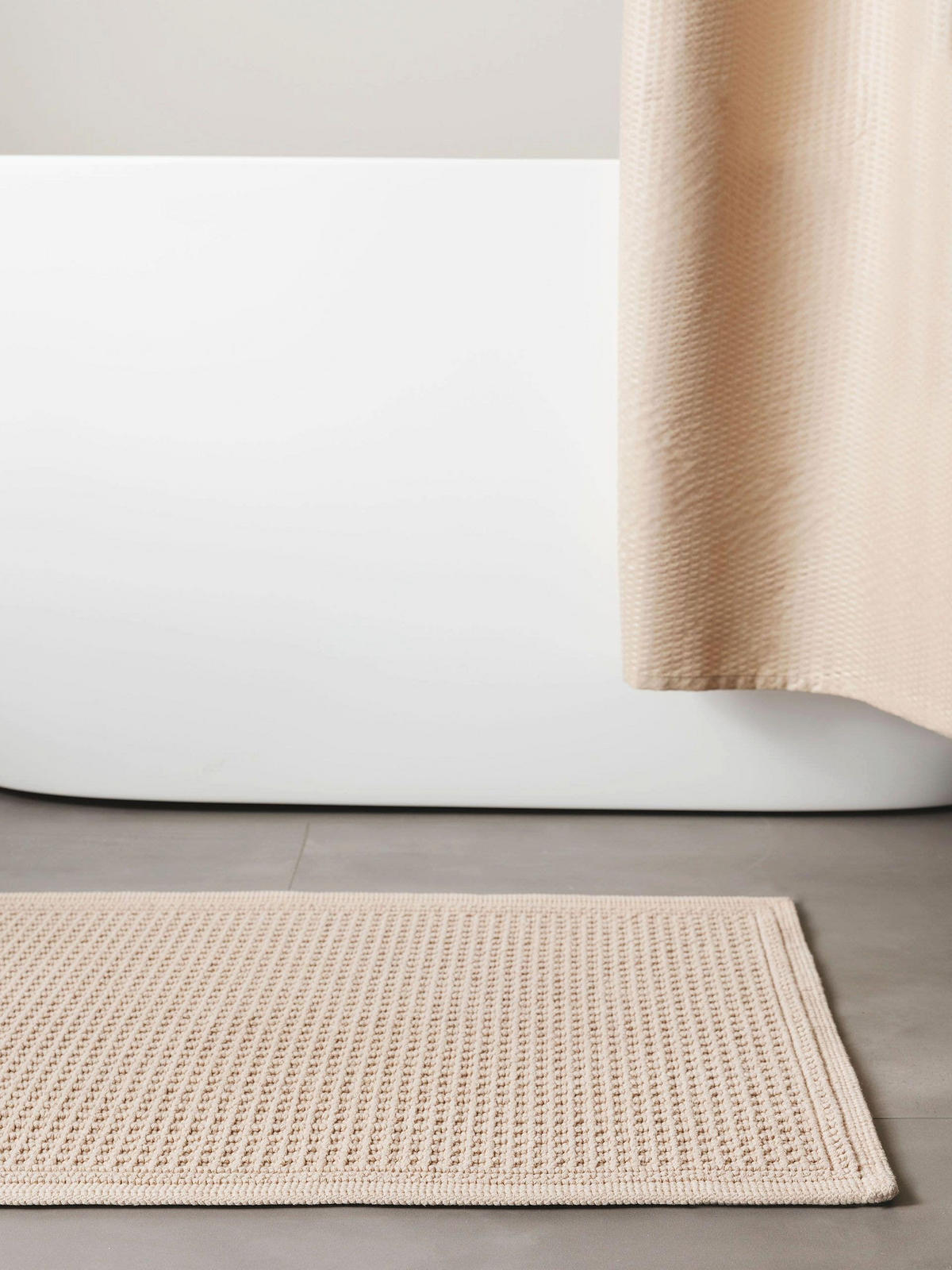 BADEMATTE Jojo Beige 50x80 cm - Beige, Textil (50/80cm) - benuta Nest