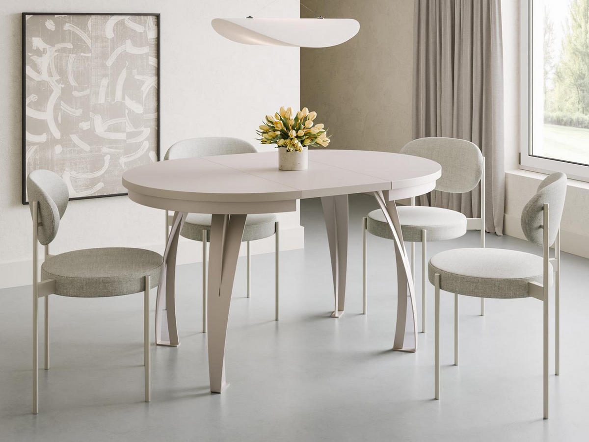 ESSTISCH LUGOS ausziehbar Ø 100 Eiche craft - Braun, Holzwerkstoff (100/100/77cm) - Compleo24