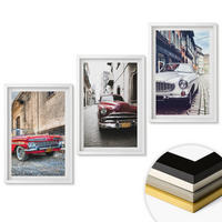 WANDBILDER 3er-Set - 40x60 cm Weißer Rahmen - Oldtimer in Städten - Weiß, Kunststoff (40/60cm) - ArtPrintCave
