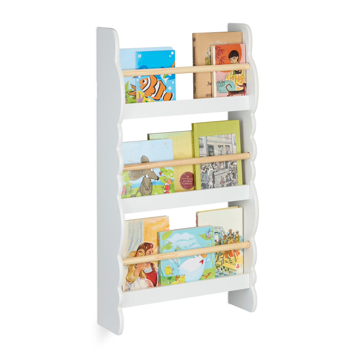 BÜCHERREGAL - Weiß, Holz/Holzwerkstoff (42.5/80/14cm) - Relaxdays