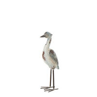 DEKOOBJEKT VOGEL ANTIK AUßEN - Blau, Glas/Naturmaterialien (12/51/20cm) - J-Line