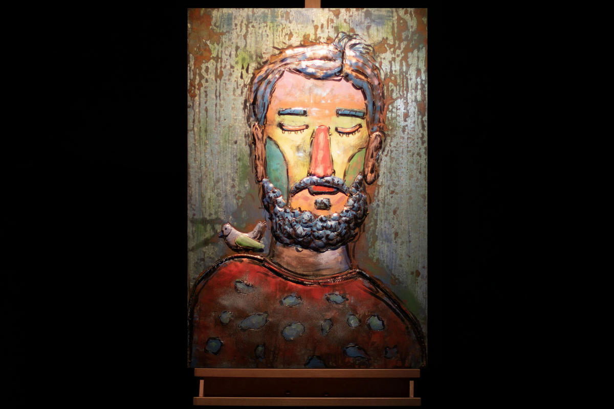 METALLBILD Bunt 60/90 cm - Multicolor, Metall (4/90cm) - KUNSTLOFT