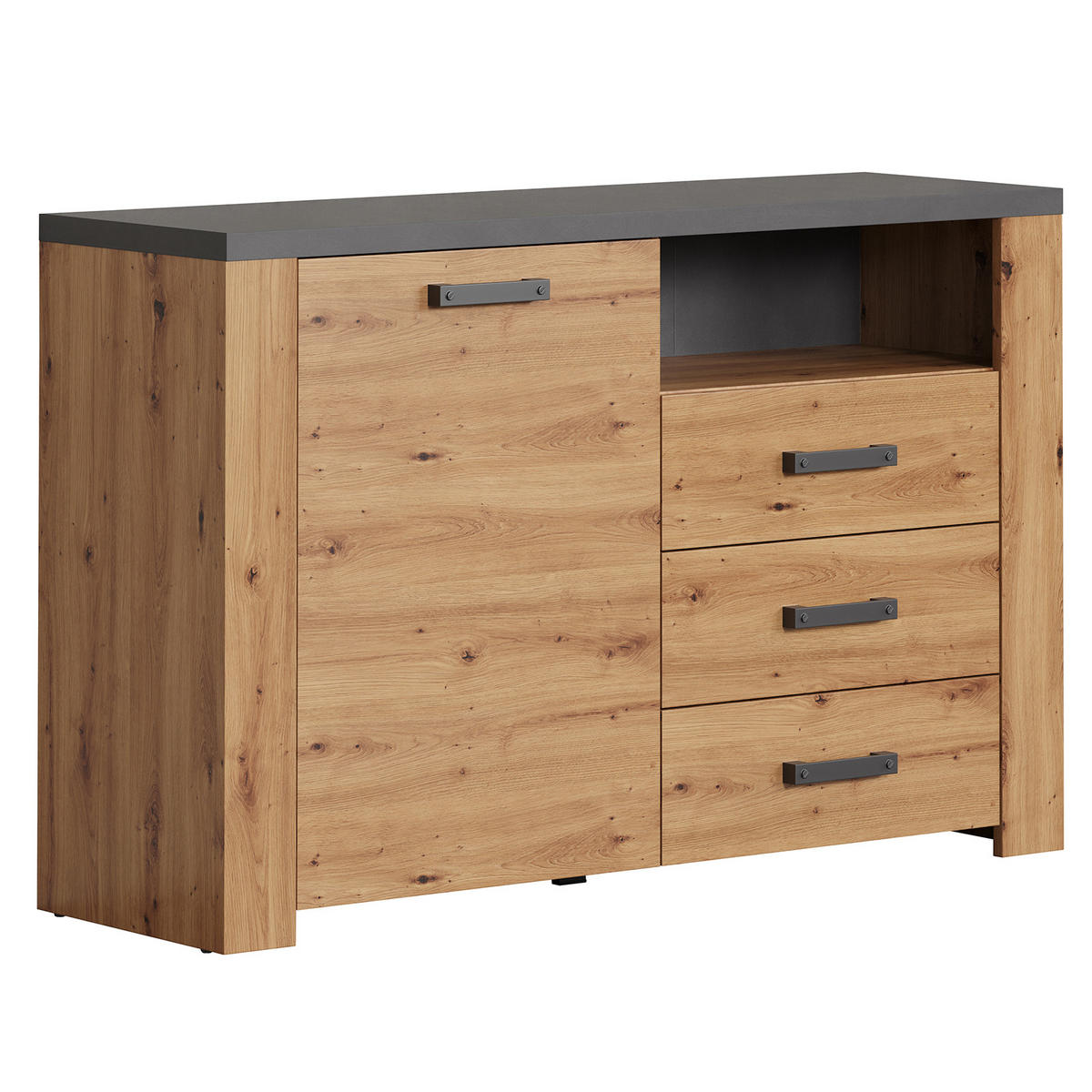 SIDEBOARD Follow Eiche Dekor - Eichefarben, Holzwerkstoff (127/127/83cm) - Trendteam