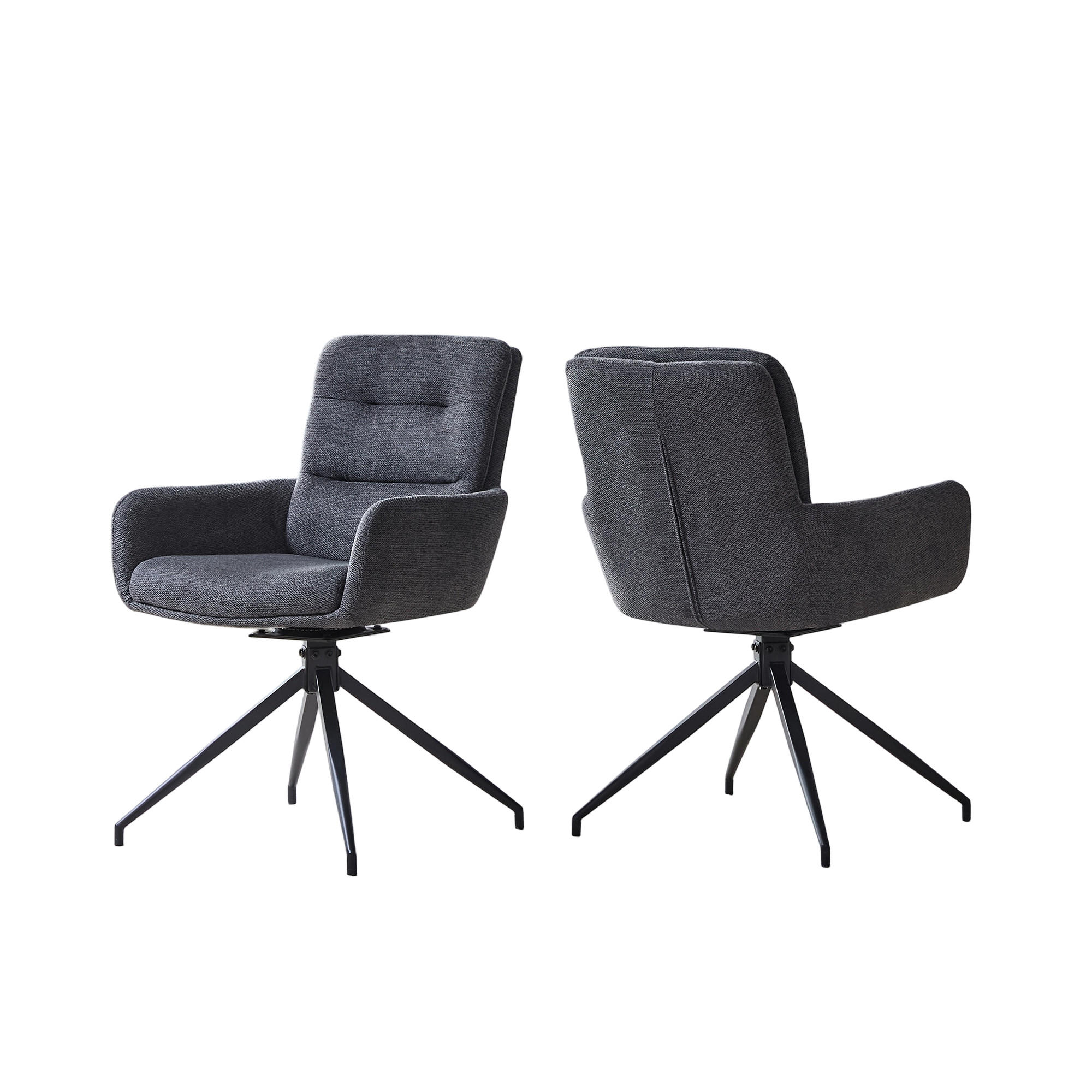 ComfortXL Armlehnstuhl-Set Dunkelgrau 50x85x55 cm