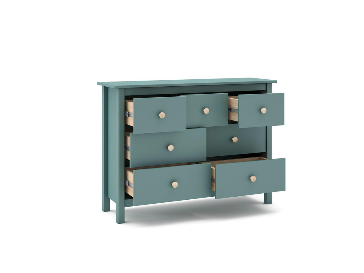 KOMMODE Max Grün 110/40/80 cm - Grün, Holz (40/80/110cm) - Calicosy