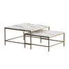 COUCHTISCH-SET Ramio Weiß/Gold 80 x 80 cm 2 Teile - Goldfarben/Weiß, Holzwerkstoff (80/80/45cm) - Vicco