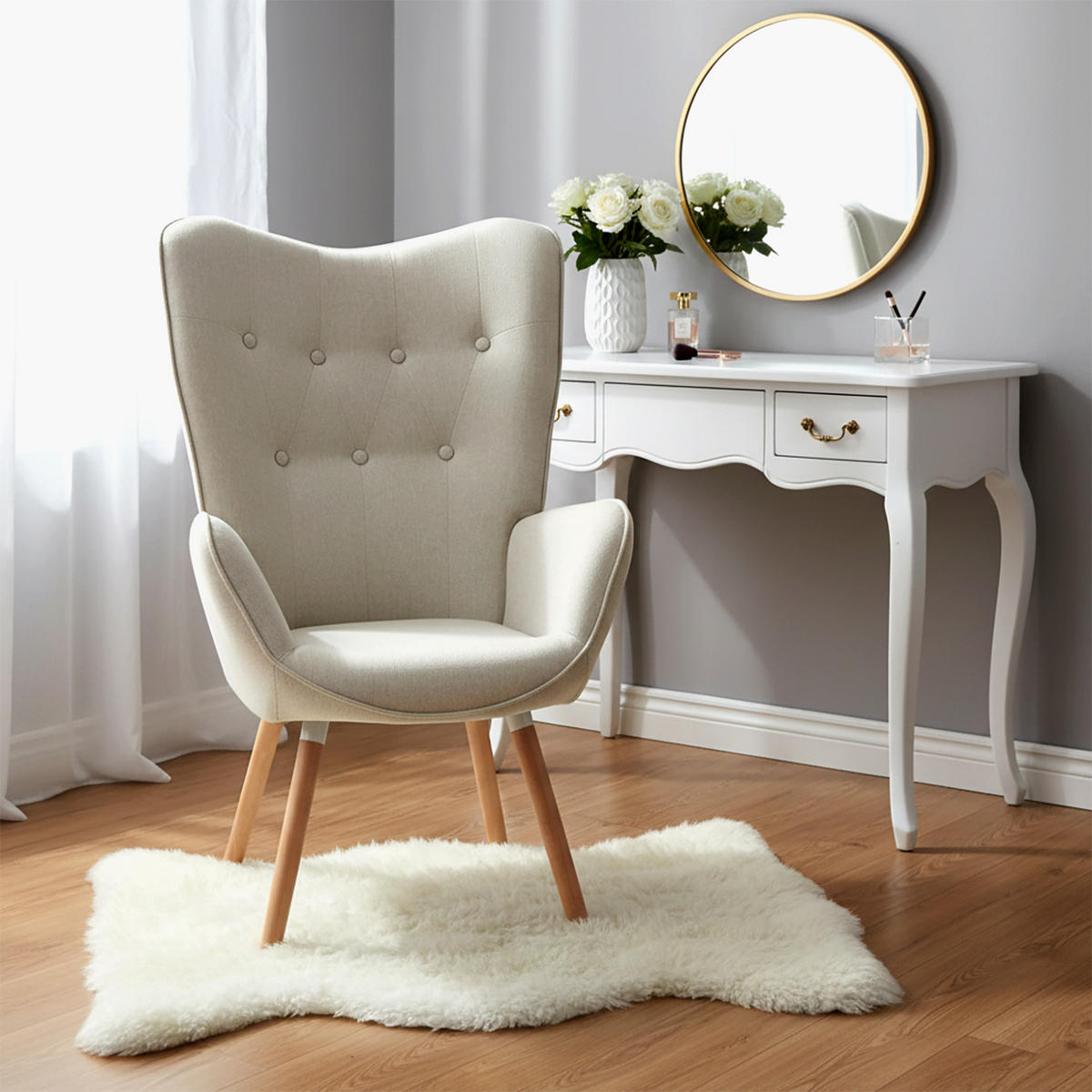 RELAXSESSEL 2er Set in Beige - Beige, Textil (68/106/73cm) - Meubles Cosy