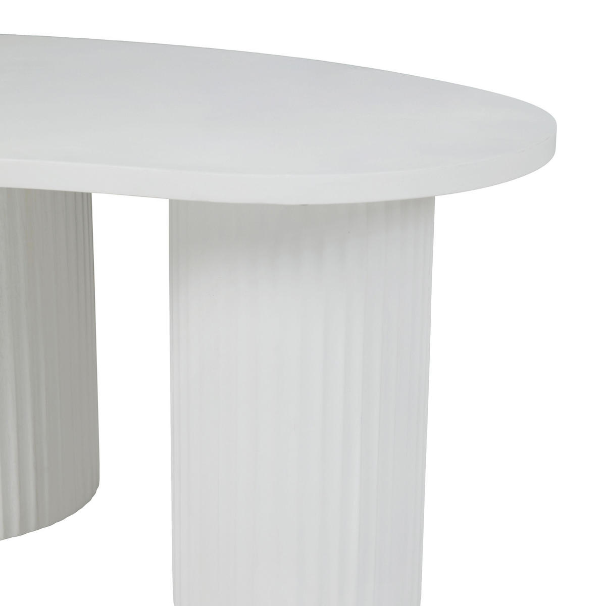 COUCHTISCH, Weiß - Weiß, Holz (100/60/38cm) - Oviala