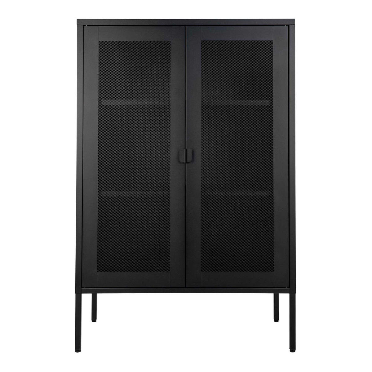 VITRINE Schwarz - Schwarz, Holzwerkstoff (80/120/40cm) - ebuy24