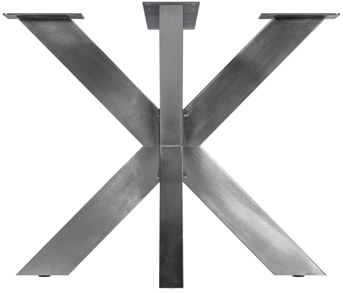 TISCHBEIN eckig 85/85/71 cm Edelstahl Edelstahl - Edelstahlfarben, Metall (85/71/85cm) - CLP