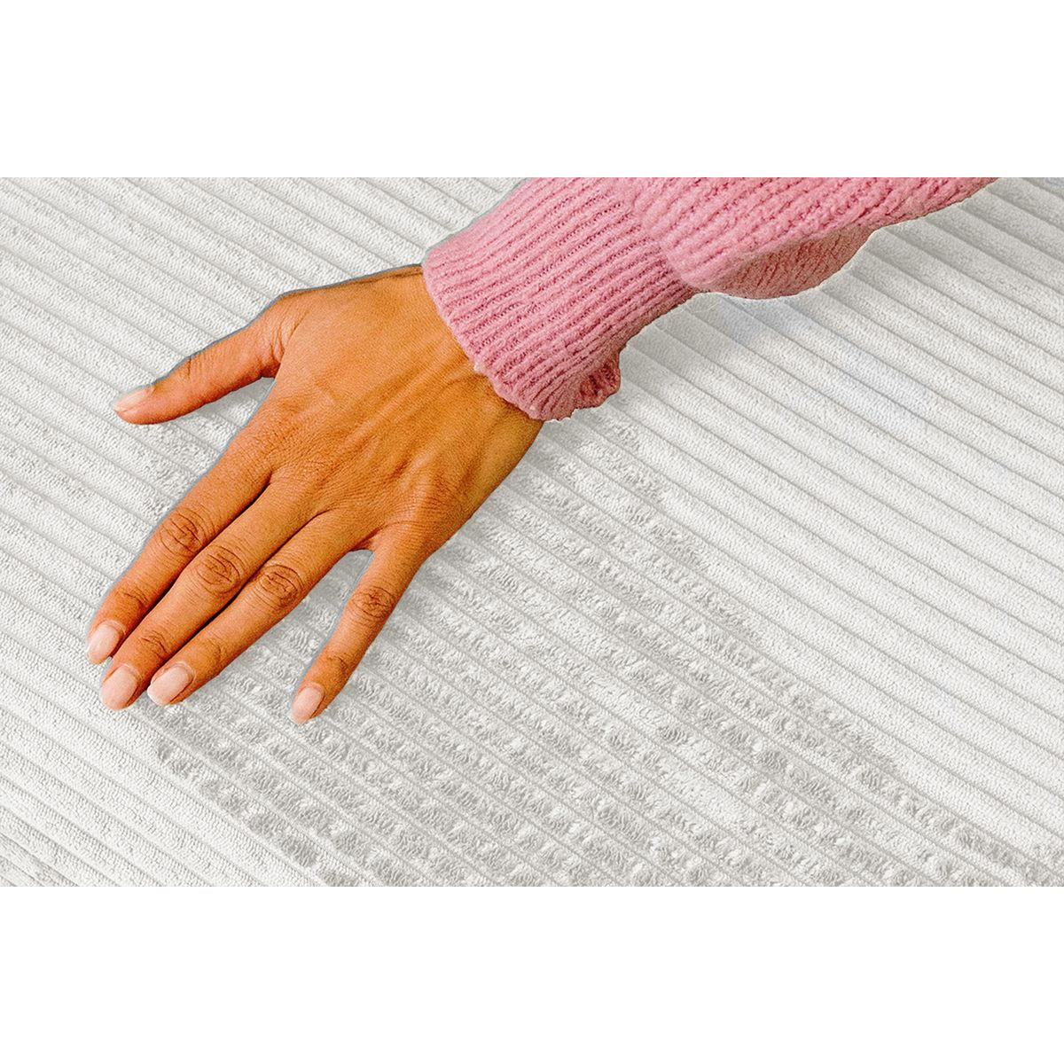 2-3-SITZER-SCHLAFSOFA aus weißem Cord - Weiß, Textil (95/70.5/190cm) - Kimo
