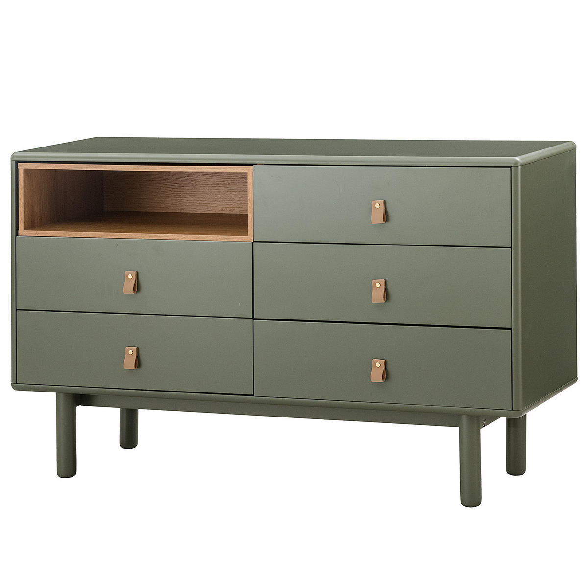 SIDEBOARD - 120 cm - Olivgrün, Holz/Holzwerkstoff (120/75/40cm) - home24