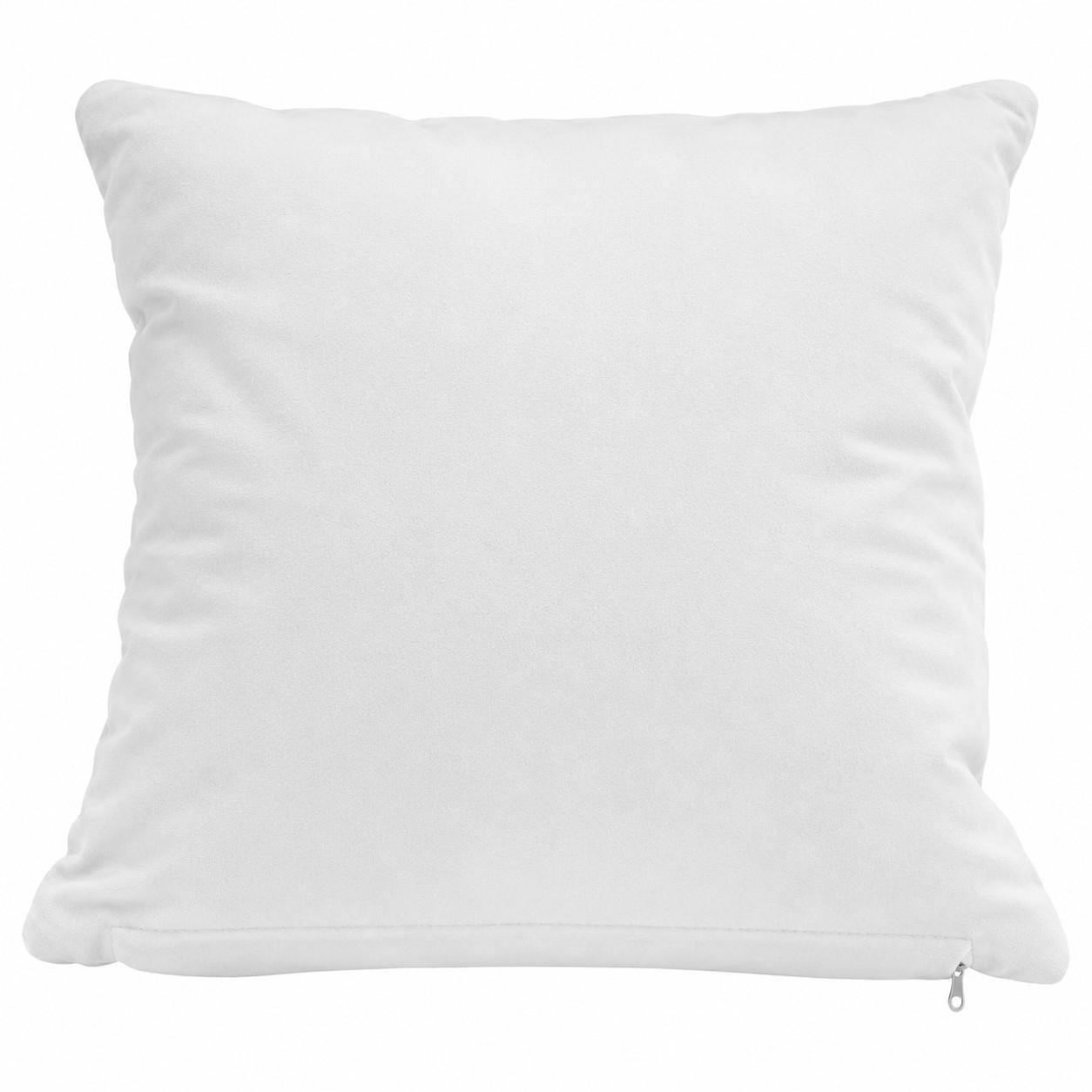 KISSENBEZUG Weiß 40x40 Samt weich - Weiß, Textil (40/40cm) - TiborTex