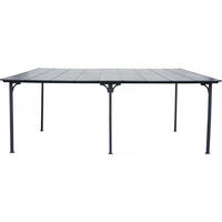 PARTYZELT UND PAVILLON marvin Grau - Grau, Metall (298/243/545cm) - Habitat Garten