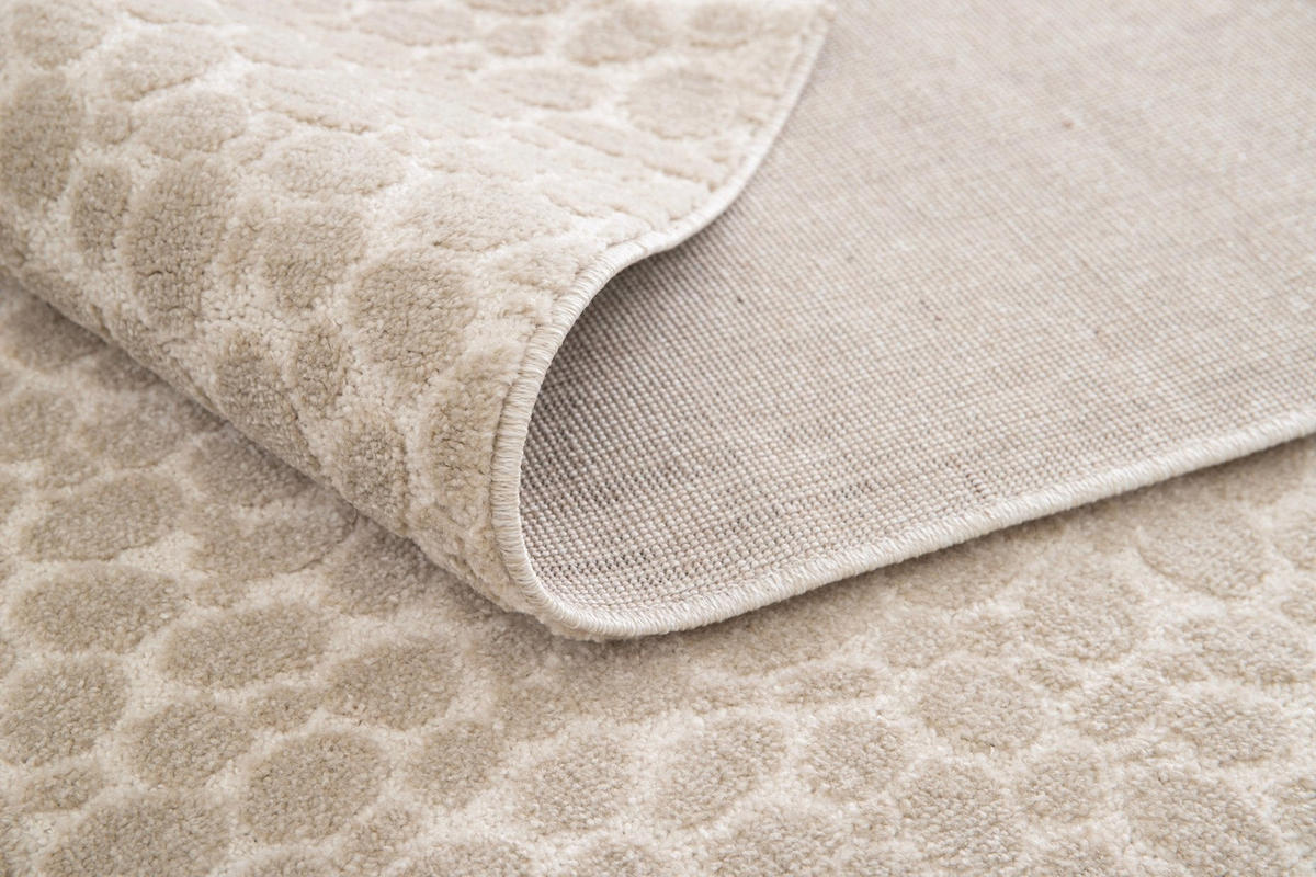 TEPPICH ultrafein mit Skulptureffekt beige - Beige, Textil (200/290cm) - AFK Living