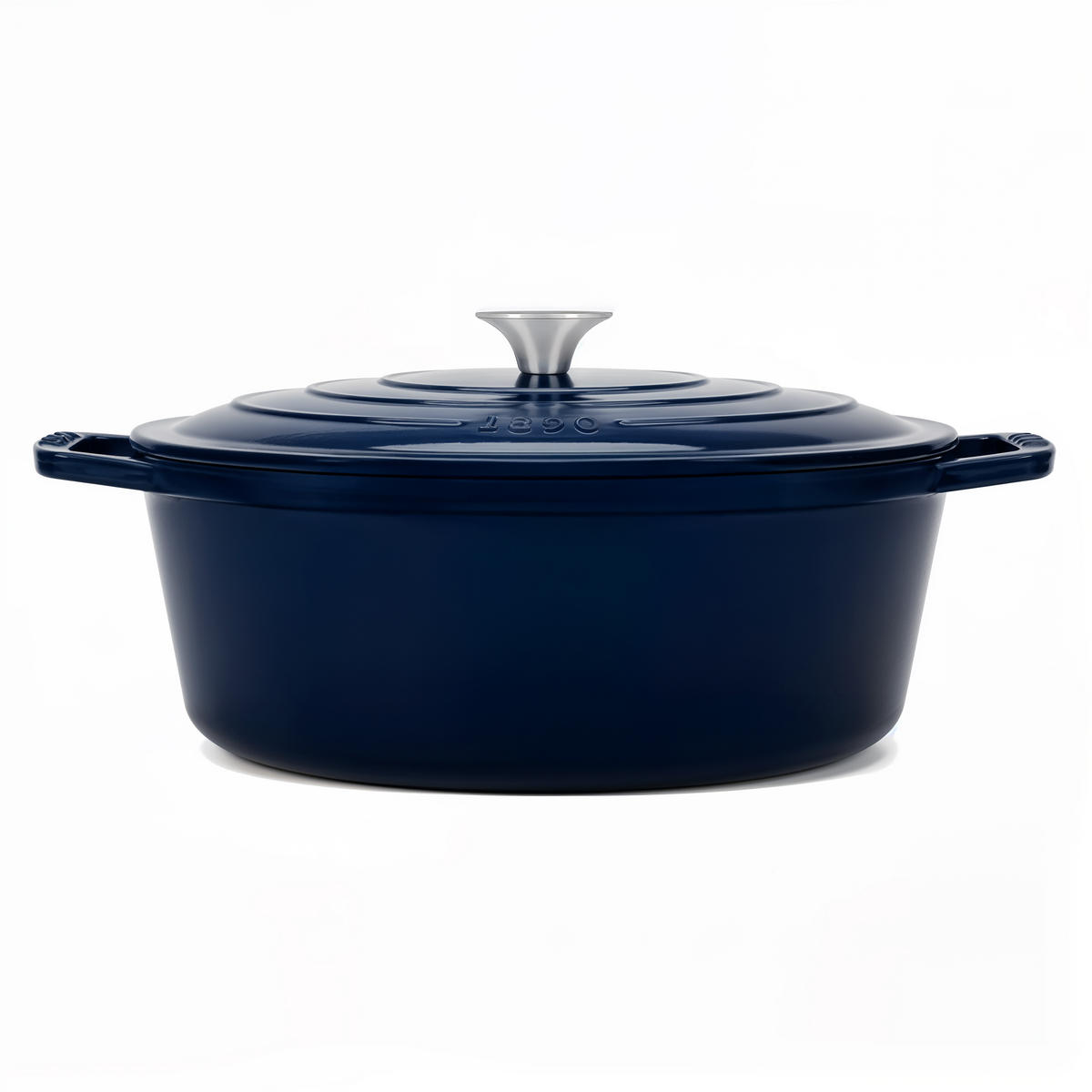 SCHMORTOPF ALMA36 Marineblau, Runder Schmortopf aus emailliertem, Gusseisen 36 cm, Fassungsvermögen 7,7 L - Schwarz, Metall (46/34.8/18.5cm) - La Fonderie 1890