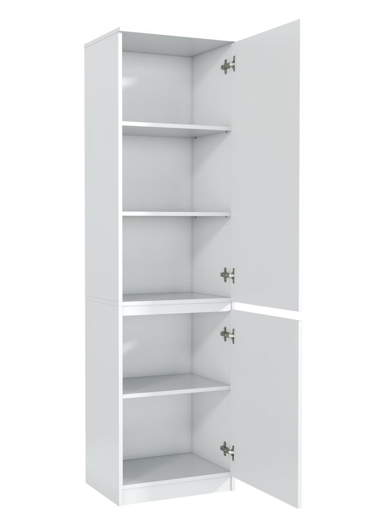 HOCHSCHRANK mit 2 Türen 50cm Weiß 50x39x180 cm - Weiß, Holzwerkstoff (39/180/50cm) - Mobelsta