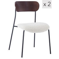 STUHL 2er-Set Stoff Weiß - Weiß, Textil (51.5/79/50.5cm) - Nordlys