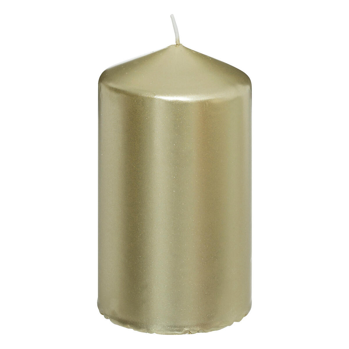 STUMPENKERZE glänzend 12 cm - Goldfarben, Paraffin (7/12/7cm) - Atmosphera Createur d´interieur
