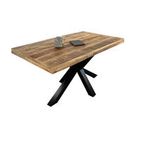 ESSTISCH MANGO RIO - Beige/Schwarz, Holz/Metall (85/160/77cm) - SAM