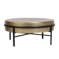 COUCHTISCH aus Bronze und Eisen - Bronzefarben, Metall (82/82/37cm) - Giner y Colomer