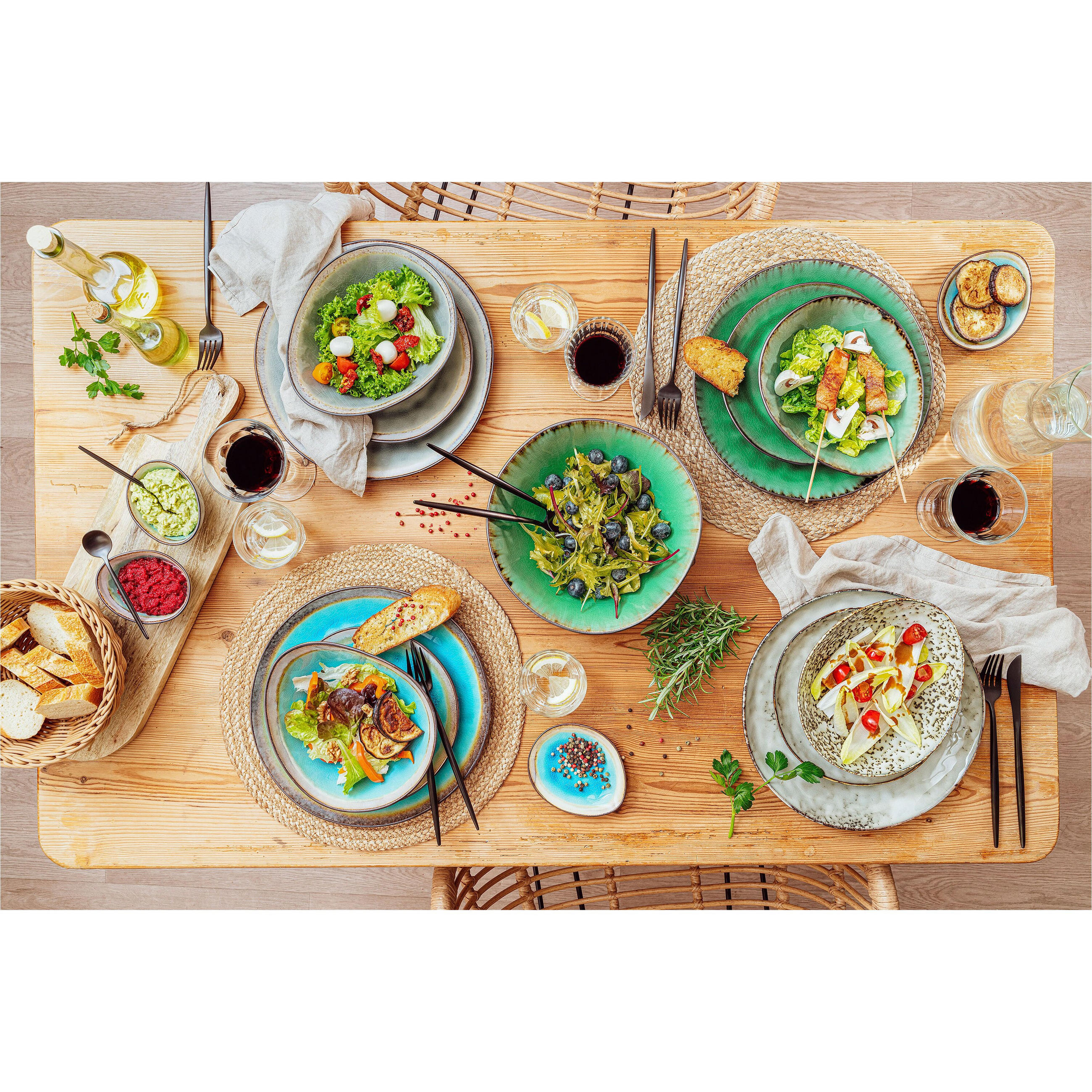 Thumbnail - Sänger Salatschalen, Pastellblau, Keramik, 4-teilig, kratzfest, Essen & Trinken, Geschirr, Schalen & Schüsseln, Salatsch...